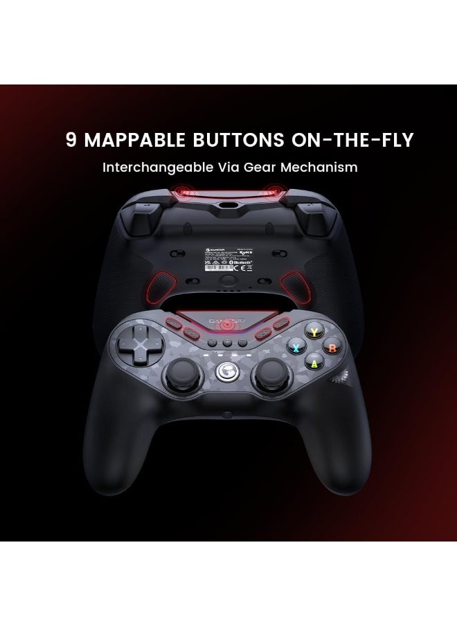 General - Classic Gamepad GameSir T3 Pro Tarantula Wireless Gaming Controller Switchable Face Buttons & Mag-Res TMR Joysticks, 9 Mappable Buttons, RGB Lighting,1200mAh Multi-Platform Controller for Android iOS PC Switch - Image 1