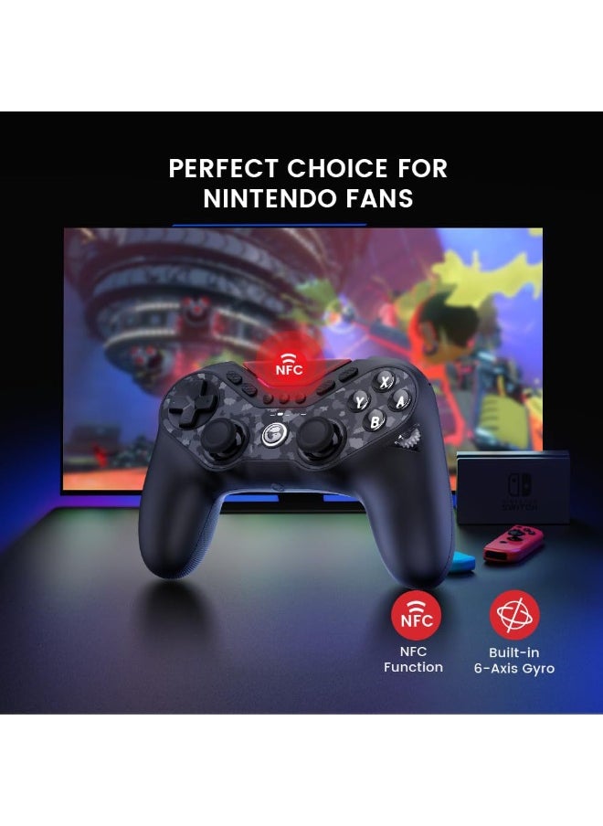 General - Classic Gamepad GameSir T3 Pro Tarantula Wireless Gaming Controller Switchable Face Buttons & Mag-Res TMR Joysticks, 9 Mappable Buttons, RGB Lighting,1200mAh Multi-Platform Controller for Android iOS PC Switch - Image 1