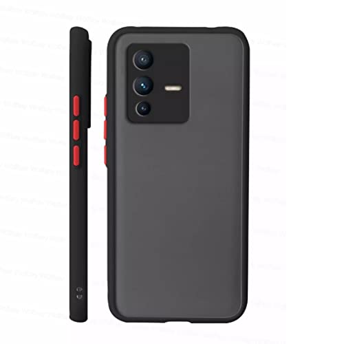 SPAZY CASE® Vivo V23 Pro Back Cover Smoke Case | Military Grade - Shock Absorbing Rubber | Scratch Resistant Protective Back case for Vivo V23 Pro 5G - Black - Image 1