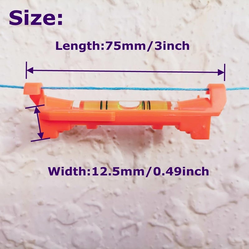 LAIESYA 5Pcs Hanging Line Level String levels Tools Used for Layout Brick Working, Site lining, Flooring Decking, Ground, Shed Base, Backyard, Fence, Pier Drainage Slopes Etc. (Red, Set B) - Image 4