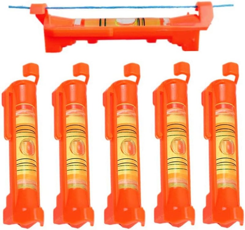 LAIESYA 5Pcs Hanging Line Level String levels Tools Used for Layout Brick Working, Site lining, Flooring Decking, Ground, Shed Base, Backyard, Fence, Pier Drainage Slopes Etc. (Red, Set B) - Image 1