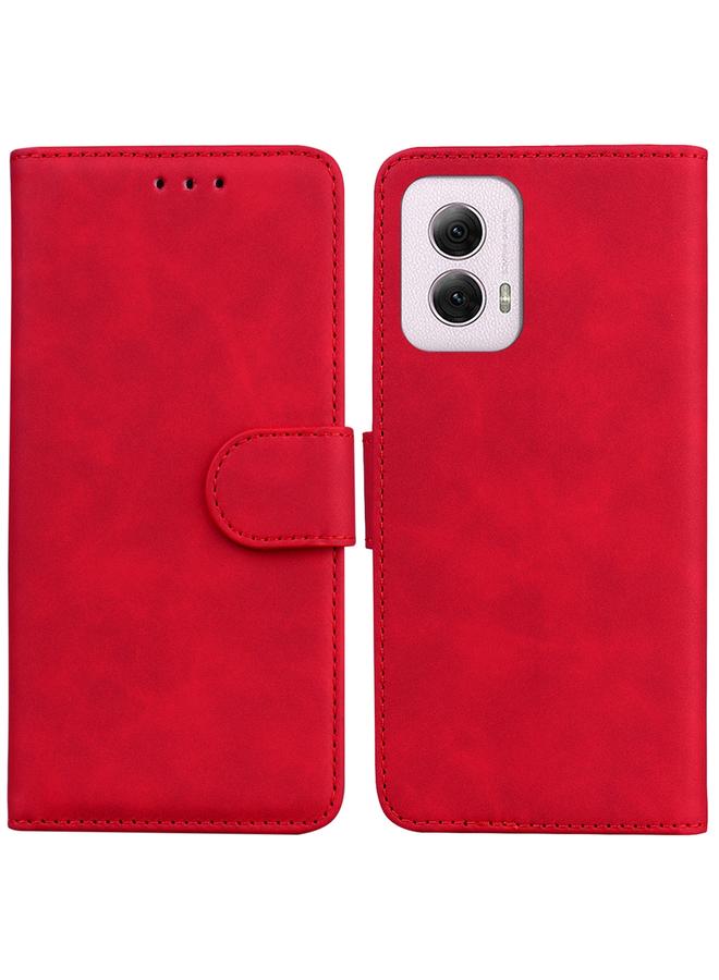 اس-توب جراب لهاتف Motorola Moto G Power 5G 2024، جراب هاتف من الجلد بلون نقي وملمس ناعم - Image 1