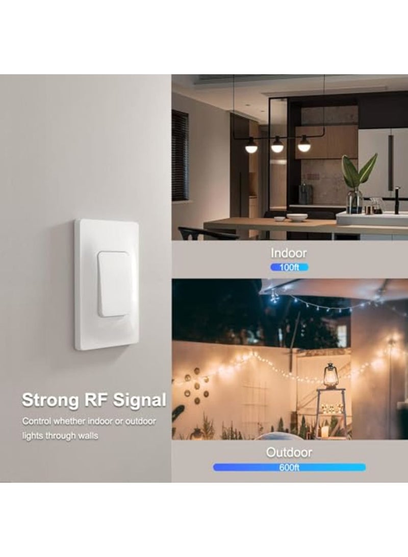 Barakah Self-Powered Energy Wireless Light Switch Kit - Kinetic Remote Control Wall Switch for LED, Ceiling Lights & Fans | Easy Install, No Battery, No WiFi Needed | Energy Saving Lighting Solution - Image 3