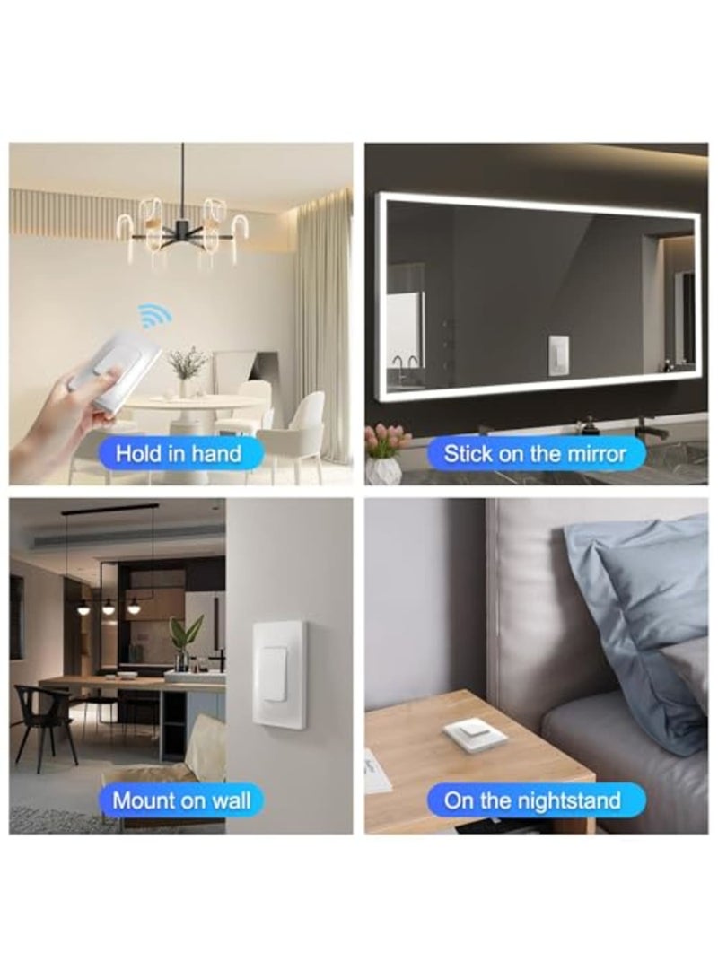 Barakah Self-Powered Energy Wireless Light Switch Kit - Kinetic Remote Control Wall Switch for LED, Ceiling Lights & Fans | Easy Install, No Battery, No WiFi Needed | Energy Saving Lighting Solution - Image 4