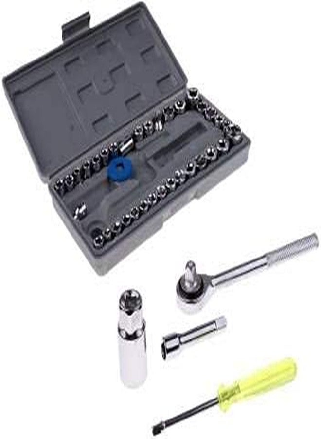 TRENDBIT 40 in 1 Pcs Tool Kit & Screwdriver and Socket Set | 40-Piece Bit & Socket Set (Pack of 1) - Image 4