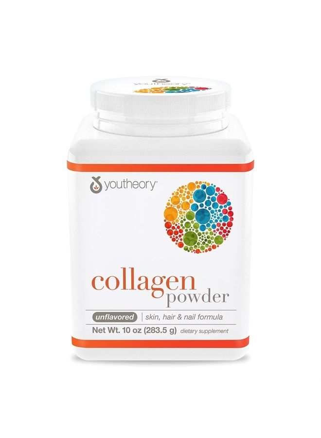 youtheory Collagen Powder Unflavored, 10 Ounce Bottle  - Image 1