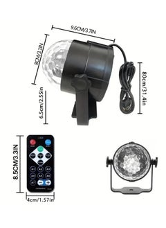 NIBEMINENT 1PC ABS crystal remote control magic ball light, seven color flashing stage light with remote control bracket, remote control color change, cold dance table light, color flashing projection light  - Image 2