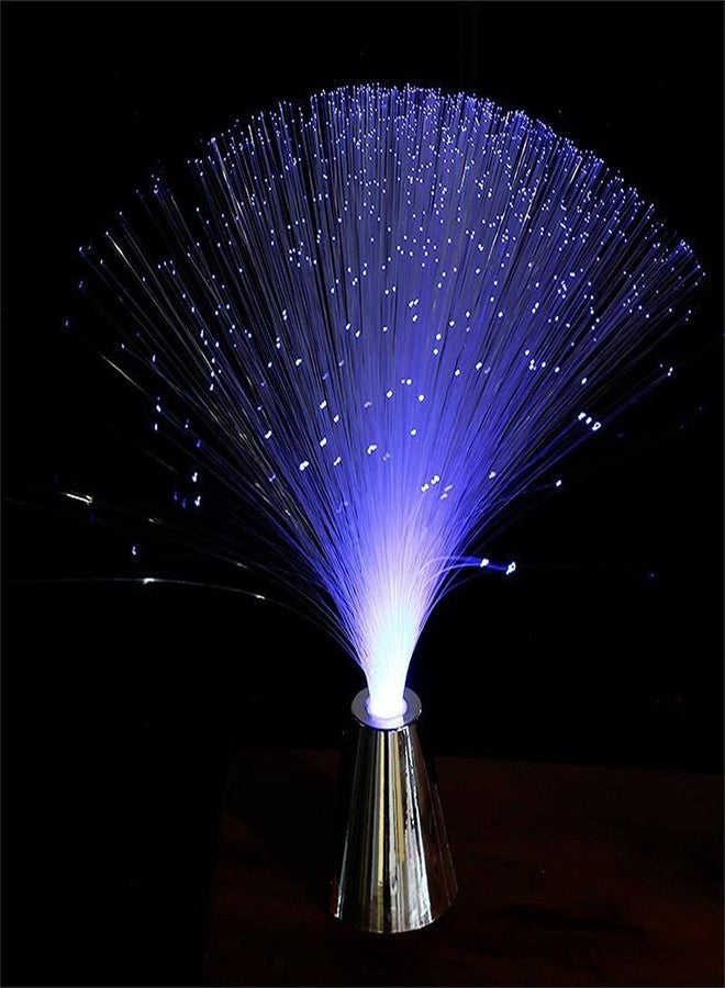 WICHARSH Fiber Optic Lamp - Led Color Changing with Cone Base - Ice Fiber Lamp with USB Cable - Calming Mood Night Light, Multicolored - Image 3