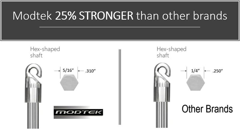 Modtek New Blind Wand/Rod - Color Clear- High Strength (30" Hook 6 Pack) - Image 2