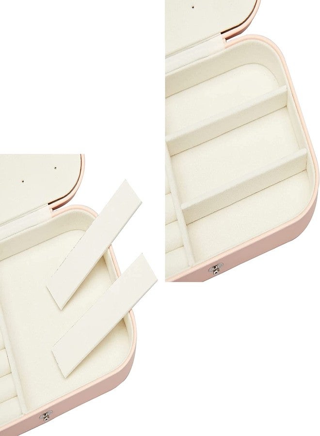 Hypexa PU Leather Jewelry Box Organizer for Earring, Rings, Necklace - Jewelry Holder Case, Gifts for Girls & Women, Pink - Image 5