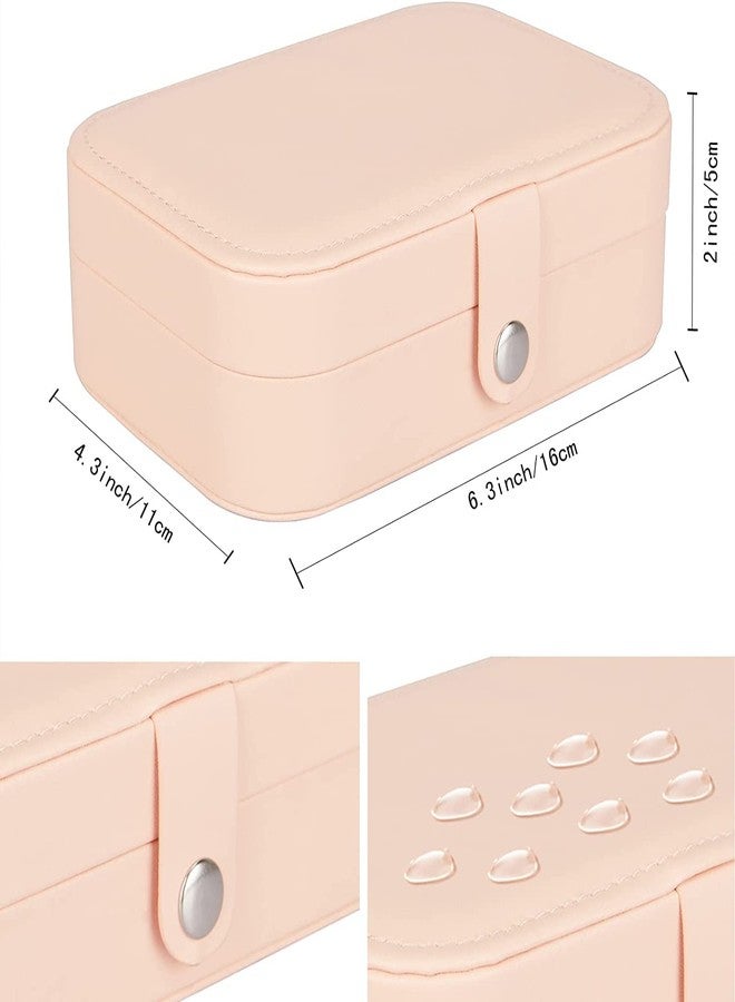 Hypexa PU Leather Jewelry Box Organizer for Earring, Rings, Necklace - Jewelry Holder Case, Gifts for Girls & Women, Pink - Image 4