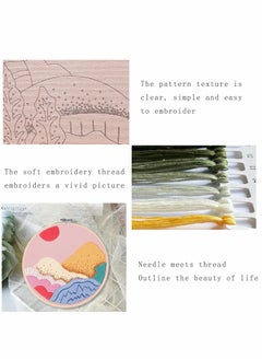 Y&D 3 Pack Embroidery kit, Pink Cloth, Pattern of Mountains, Starter Also Includes Hoop, Needle, Thread and Instructions for Adults Kids Beginners (Pink)  - Image 5