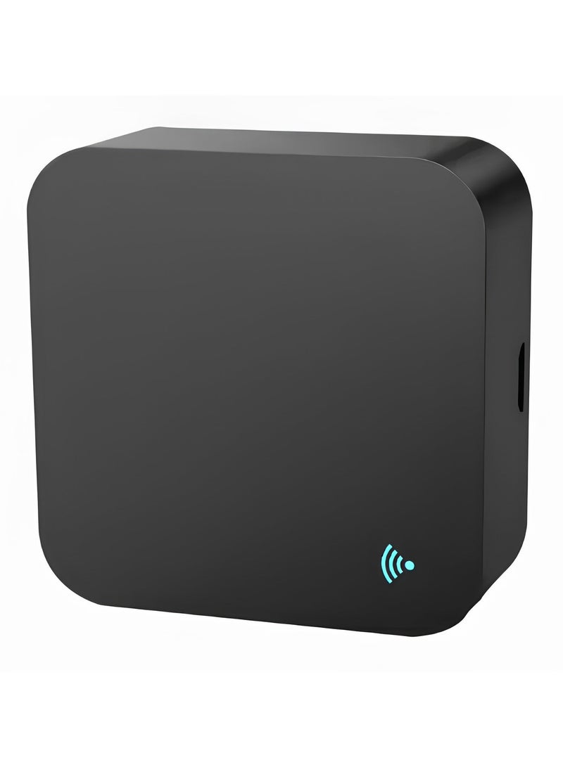 جهاز تحكم عن بعد عالمي ذكي يعمل بالأشعة تحت الحمراء مزود بخاصية WiFi - جهاز إرسال الأشعة تحت الحمراء لأجهزة تكييف الهواء والتلفزيون والأجهزة المنزلية، لا يتطلب موزعًا، متوافق مع Google Home ، جهاز تحكم عن بعد باللمس والتطبيق، وظيفة التوقيت والتحكم الصوتي (مربع) - Image 1