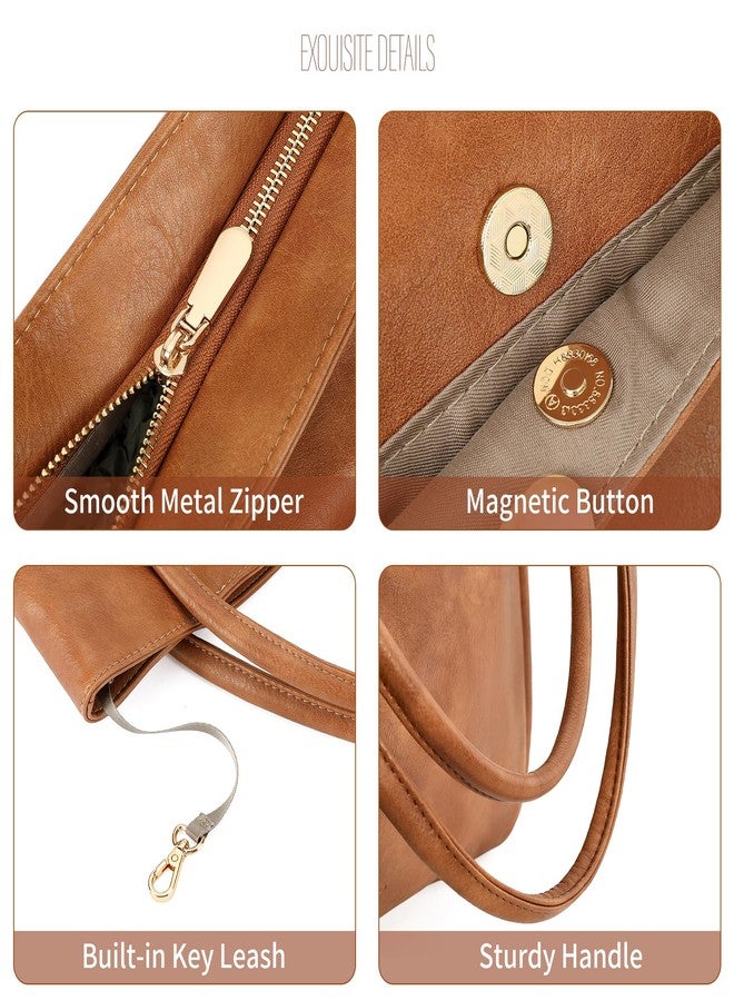 GAEKEAO Tote Bag for Women Work with Zipper Vegan Leather Ladies Travel Shoulder Bags Purses and Handbags Casual Weekender - Image 5