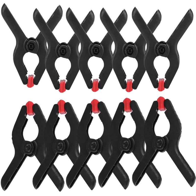 Winsumm 10 PCS Photography Backdrop Support Spring Clamp 4.3"/11cm for Background Muslin, Canvas, Paper, Chromakey Screen, Heavy Duty Clip, Photo Studio, Backdrops Backgrounds Woodworking - Image 1