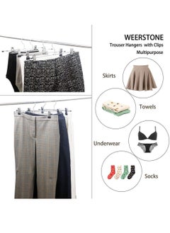 Red Dot Gift 50 Pack Pants Hangers ,12 Inch ( 30cm )Trouser Adjustable Metal Pants and Skirt Hangers with Clips Space Saving Hangers for Jeans.  - Image 5