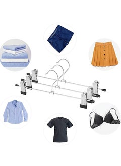 Red Dot Gift 50 Pack Pants Hangers ,12 Inch ( 30cm )Trouser Adjustable Metal Pants and Skirt Hangers with Clips Space Saving Hangers for Jeans.  - Image 3