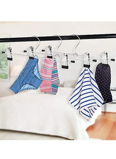 Red Dot Gift 50 Pack Pants Hangers ,12 Inch ( 30cm )Trouser Adjustable Metal Pants and Skirt Hangers with Clips Space Saving Hangers for Jeans.  - Image 4