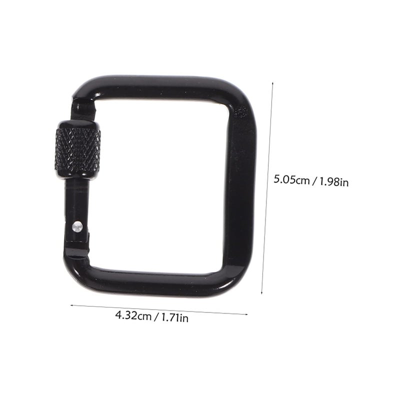6 Heavy Duty Square Carabiner Keychains for Outdoor Camping Climbing with Bottle Opener - Image 3