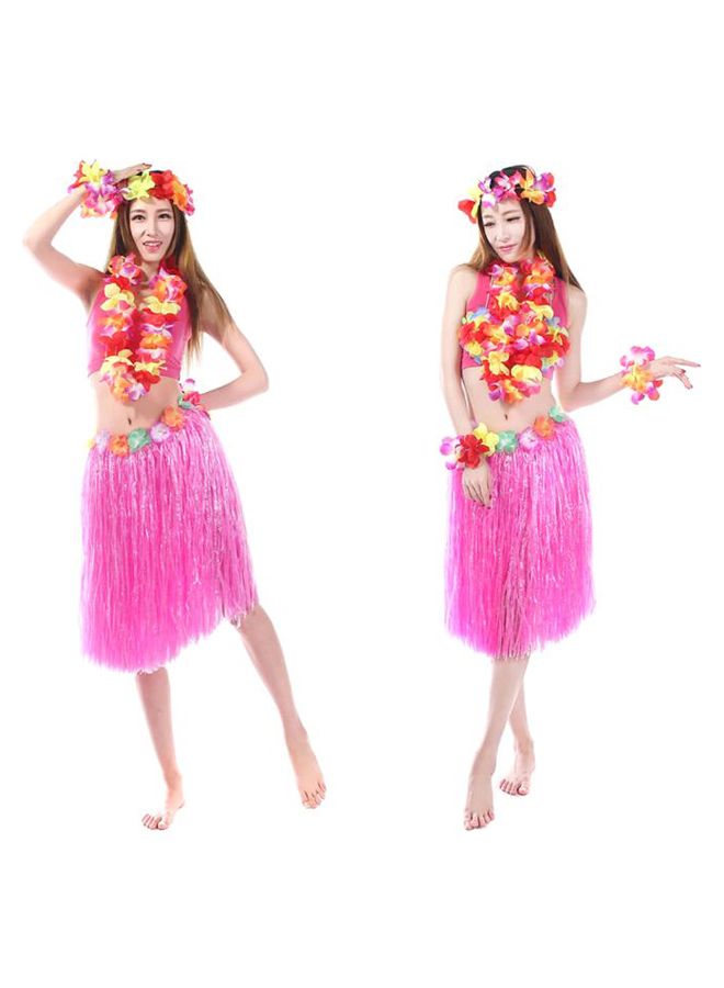 NIBEMINENT 5-Piece Hawaiian Hawaii Hula Costume Set - Image 2