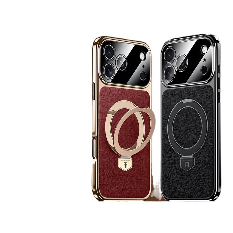 MS PC MagSafe Case for iPhone 14 / 14 Plus / 14 Pro / 14 Pro Max with Kickstand and Strong Magnetic plus Shockproof plus Drop Protection in Gold - Image 2