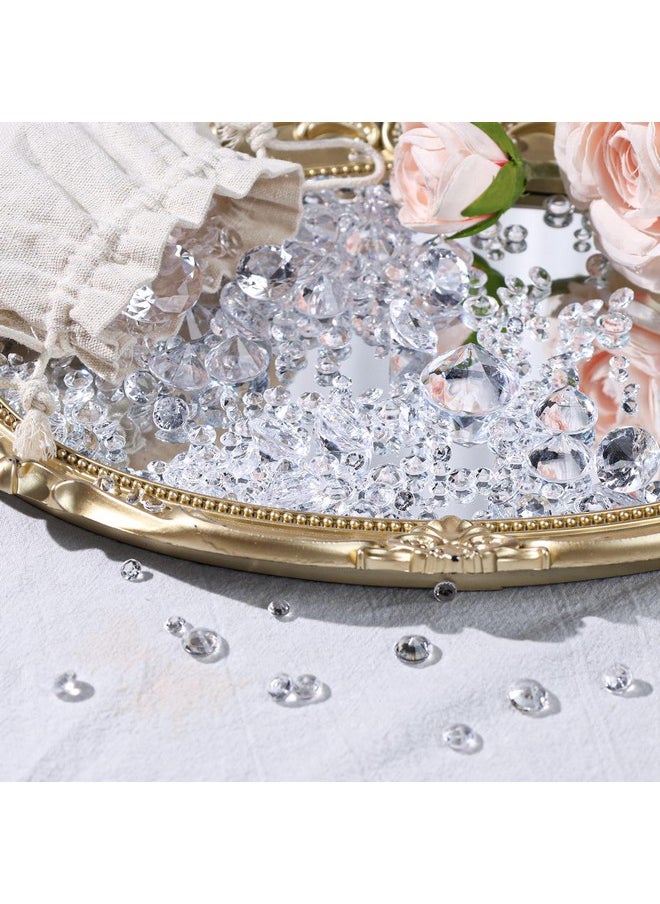 DomeStar DomeStar 1,000PCS Diamond Decorations, Clear Diamonds Vase Fillers Fake Diamonds Acrylic Gems Crystals for Wedding Table Scatters Party  - Image 5