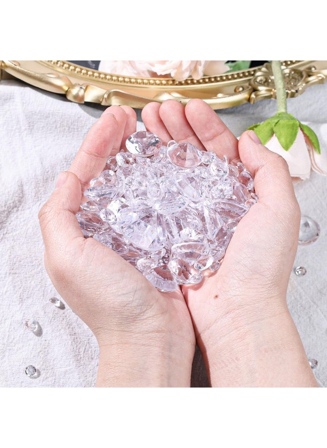 DomeStar DomeStar 1,000PCS Diamond Decorations, Clear Diamonds Vase Fillers Fake Diamonds Acrylic Gems Crystals for Wedding Table Scatters Party  - Image 3