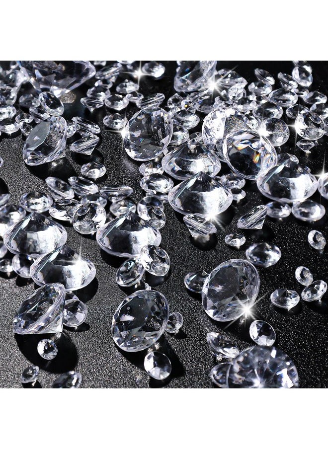 DomeStar DomeStar 1,000PCS Diamond Decorations, Clear Diamonds Vase Fillers Fake Diamonds Acrylic Gems Crystals for Wedding Table Scatters Party  - Image 1