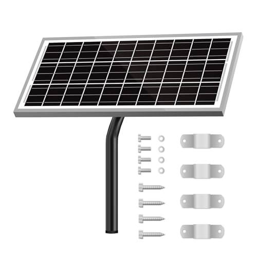 Newpowa 15W 12V 10BB Solar Panel Automatic Gate Openers Compatible with Mighty Mule Powered Charger Kit Mounting Bracket Installation Tool Kit - Image 1