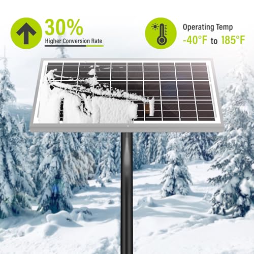 Newpowa 15W 12V 10BB Solar Panel Automatic Gate Openers Compatible with Mighty Mule Powered Charger Kit Mounting Bracket Installation Tool Kit - Image 3