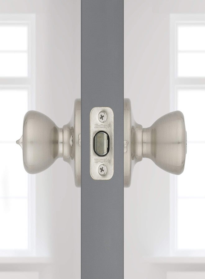 Kwikset Tylo Entry Door Knob with Lock and Key, Secure Keyed Handle Exterior, Front Entrance and Bedroom, Satin Nickel, Pick Resistant SmartKey Rekey Security and Microban - Image 5