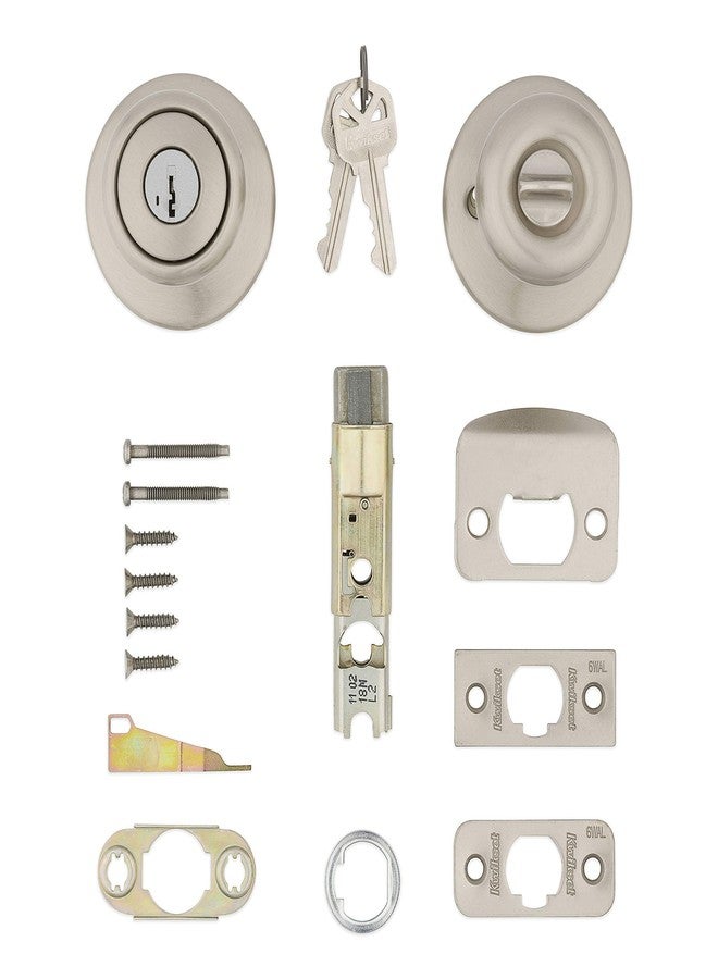 Kwikset Tylo Entry Door Knob with Lock and Key, Secure Keyed Handle Exterior, Front Entrance and Bedroom, Satin Nickel, Pick Resistant SmartKey Rekey Security and Microban - Image 4