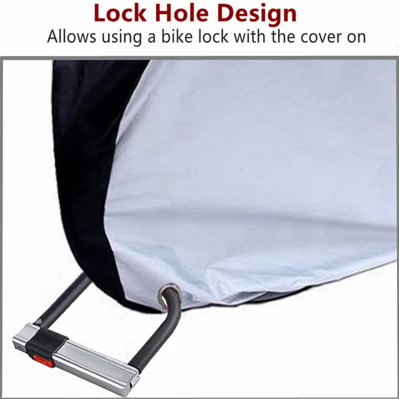 YOTOM Bike Covers, Outdoor Waterproof Bicycle Covers with Lock Hole for Mountain Road Electric Bikes - Image 2