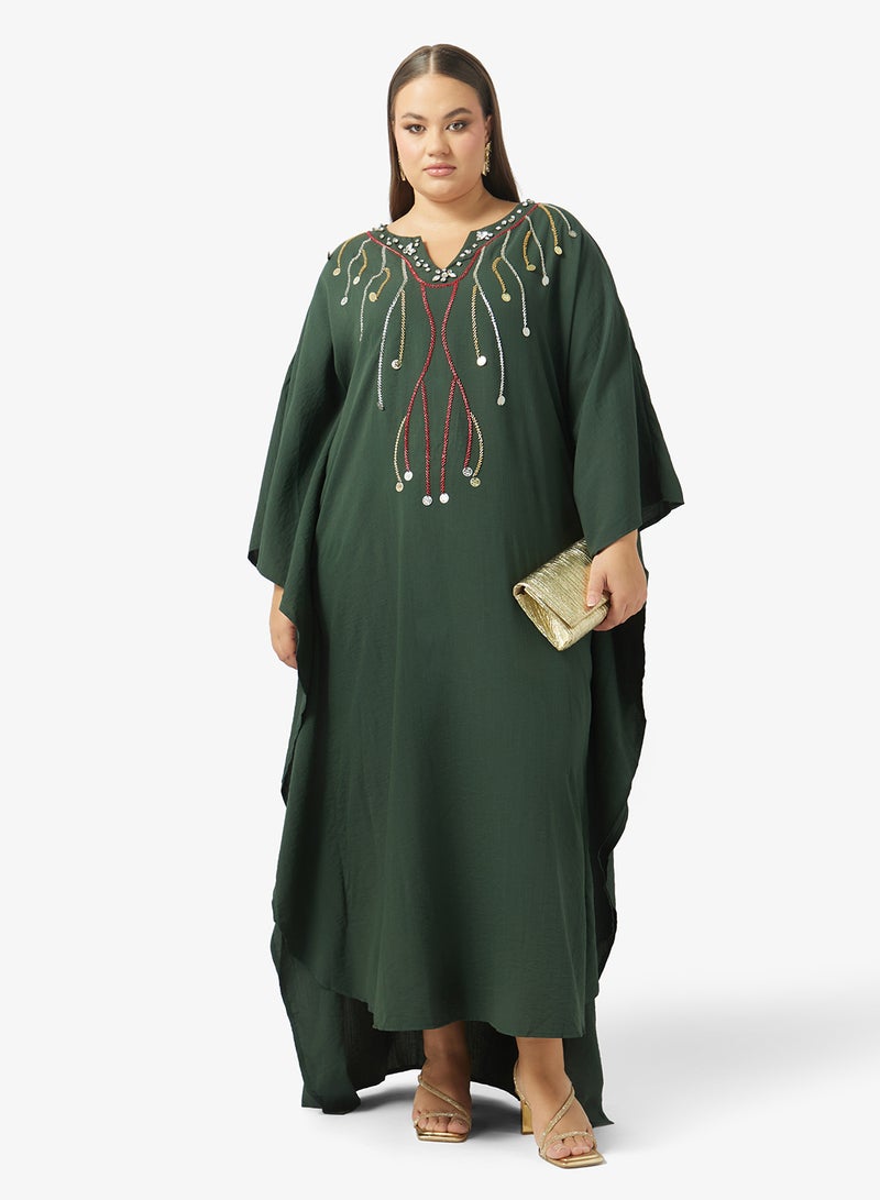 خزانة جلابية مطرزة بمقاس كبير - Image 4