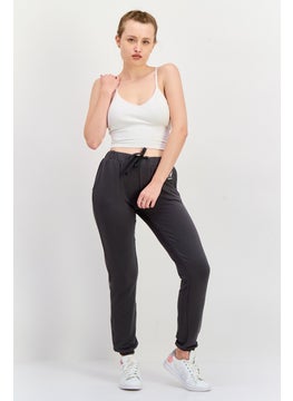 KANGOL Women Regular Fit Brand Logo Jogger Pants, Grey  - Image 1