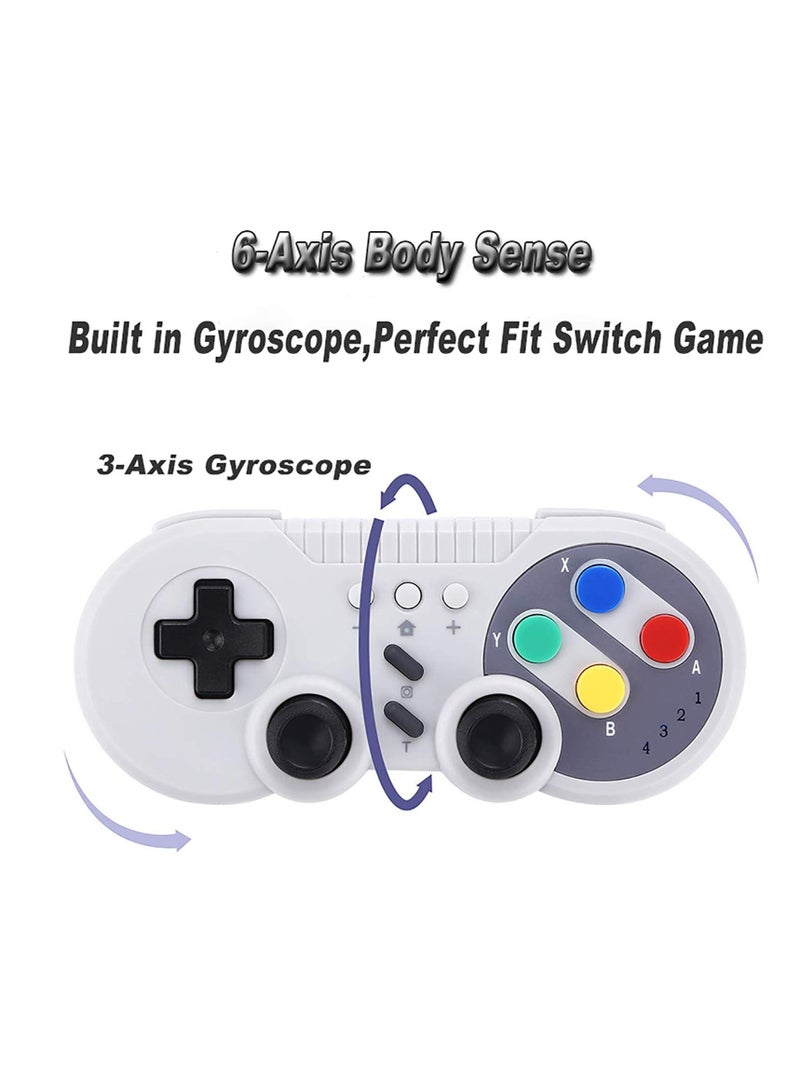 KASTWAVE Game Controller for Nintendo Switch Pro, Wireless Pro Game Controller for Switch Console,  with Gyro, Supports Dual Vibration Turbo Function, Classic Gamepad for OLED/Windows PC  - Image 2