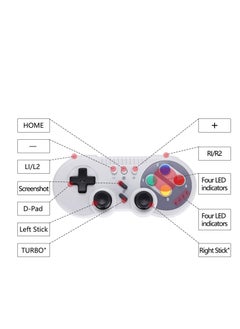 KASTWAVE Game Controller for Nintendo Switch Pro, Wireless Pro Game Controller for Switch Console,  with Gyro, Supports Dual Vibration Turbo Function, Classic Gamepad for OLED/Windows PC  - Image 4