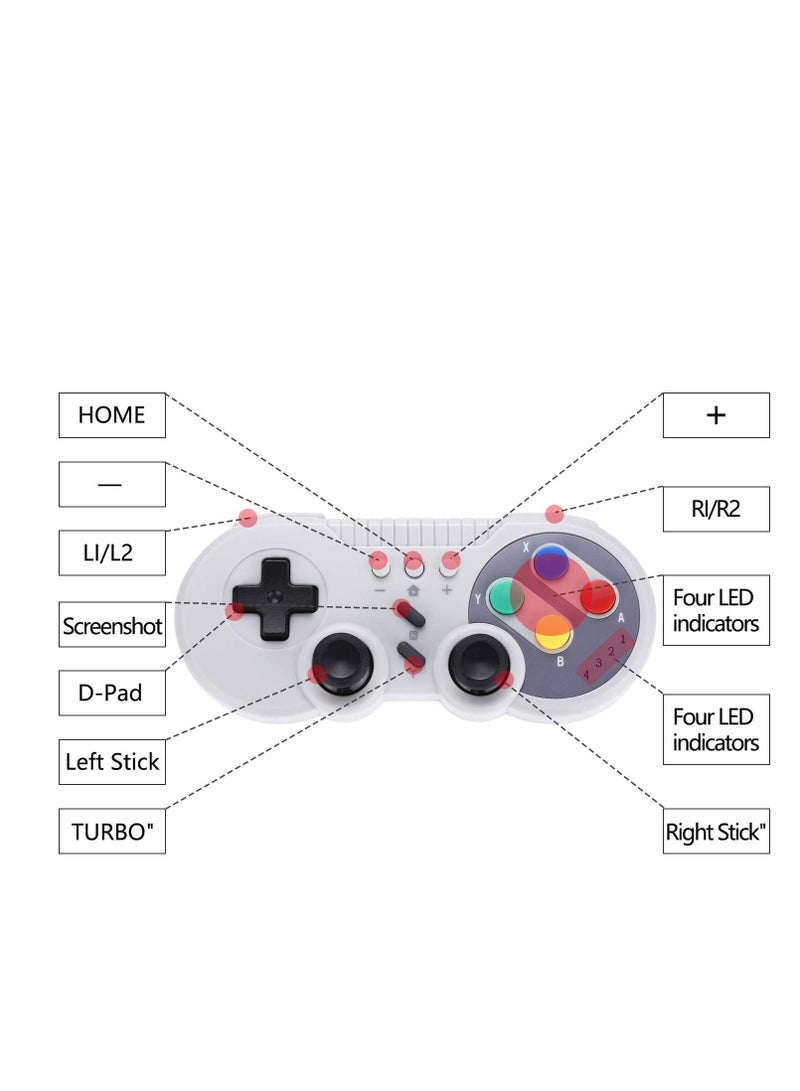 KASTWAVE Game Controller for Nintendo Switch Pro, Wireless Pro Game Controller for Switch Console,  with Gyro, Supports Dual Vibration Turbo Function, Classic Gamepad for OLED/Windows PC  - Image 4