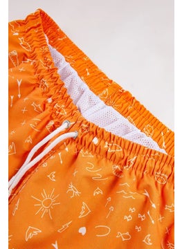 Gold Class Kidswear Holiday Concept Printed Drawstring Lined Boys Swim Shorts  - Image 4