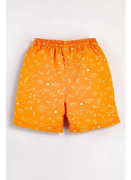 Gold Class Kidswear Holiday Concept Printed Drawstring Lined Boys Swim Shorts  - Image 2