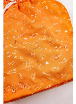 Gold Class Kidswear Holiday Concept Printed Drawstring Lined Boys Swim Shorts  - Image 5