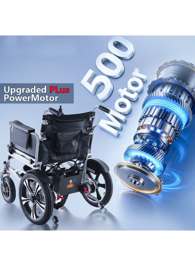 Folding Power Wheelchair with 52cm Widen Spacious Seating Electric Wheelchair for Adults Seniors Elderly - Image 2