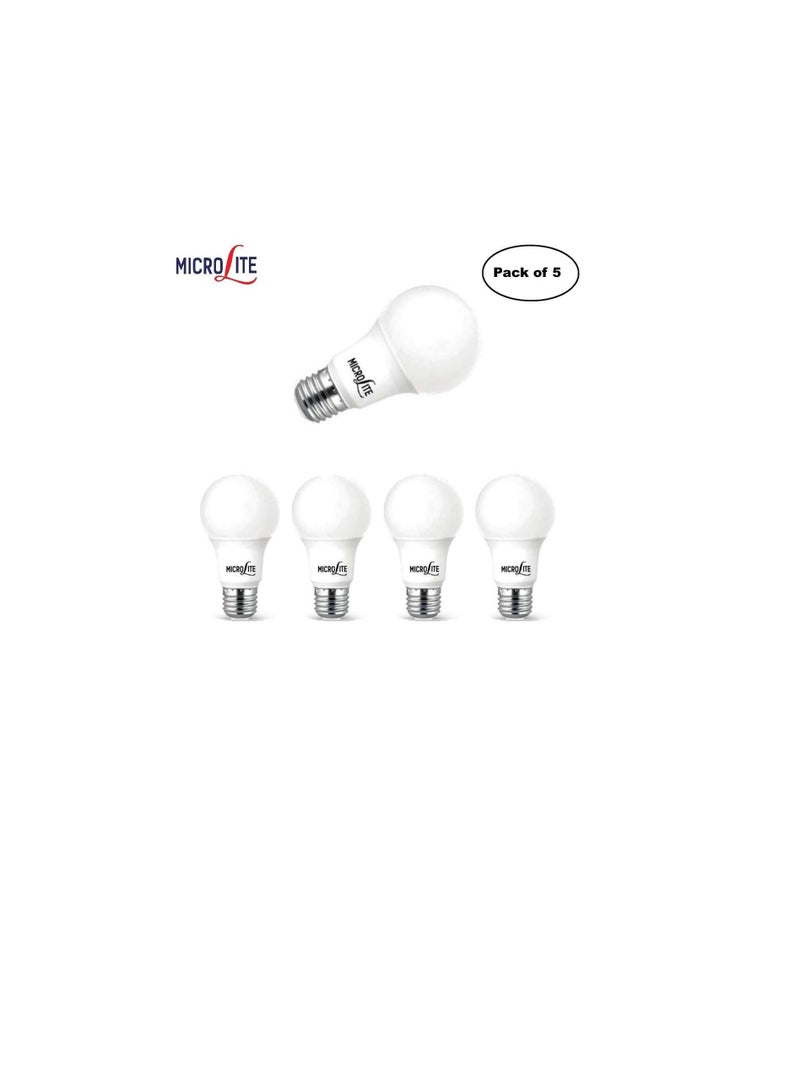 Microlite Energy Saving LED Bulb 12W, E27 Base, 90-100 Lumen/per Watts, Soft Light with Zero UV/Mercury/Lead Daylight (6500K), 12W - E27 Base Suitable for Home Office - Pack of 5 - Image 2