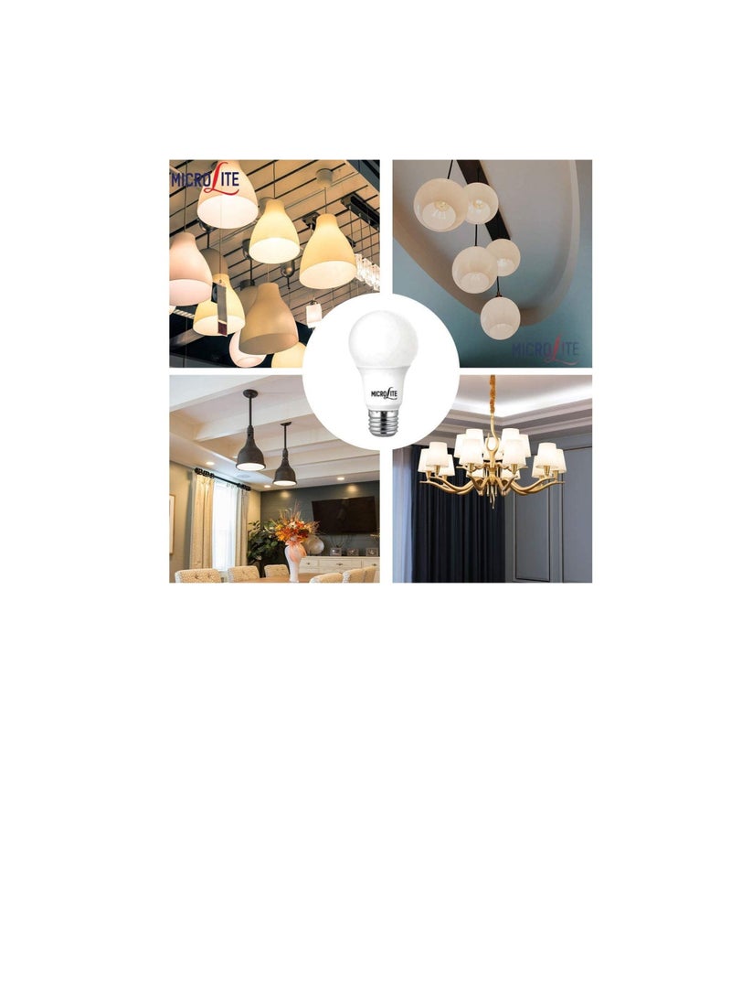 Microlite Energy Saving LED Bulb 12W, E27 Base, 90-100 Lumen/per Watts, Soft Light with Zero UV/Mercury/Lead Daylight (6500K), 12W - E27 Base Suitable for Home Office - Pack of 5 - Image 3