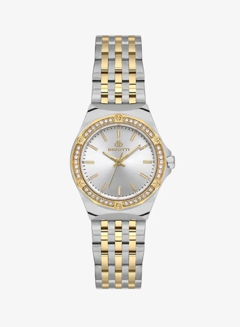 BIGOTTI Bigotti - Raffinato Women Watch | Stainless Steel Band & Brass Case | Analog | Round Dial | Mineral Glass | Japanese Quartz | Water Resistant 30 Meters