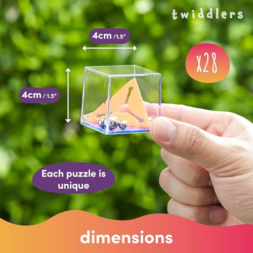 the twiddlers مجموعة TWIDDLERS من 28 مكعب لغز لتحدي العقل، هدايا حفلات الأطفال - مستويات صعوبة متنوعة، حشوات أكياس هدايا عيد الميلاد، ألعاب حفلات أعياد الميلاد، جوائز تعليمية في الفصول الدراسية، هدايا للأولاد والبنات - Image 2