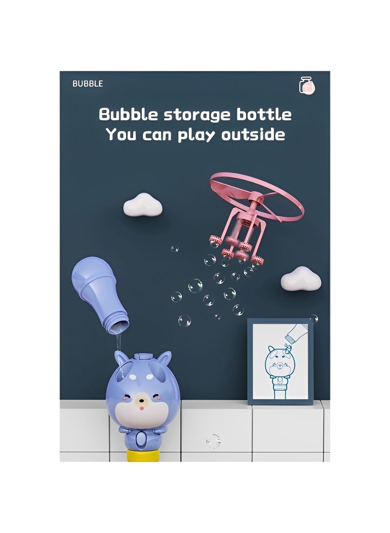 REOCLE Kids Bubble Machine Flying Bubble Machine with Cute Cartoon Shape Portable Bubble Toys for Indoor Outdoor Birthday Party for Kids Toddlers - Image 3