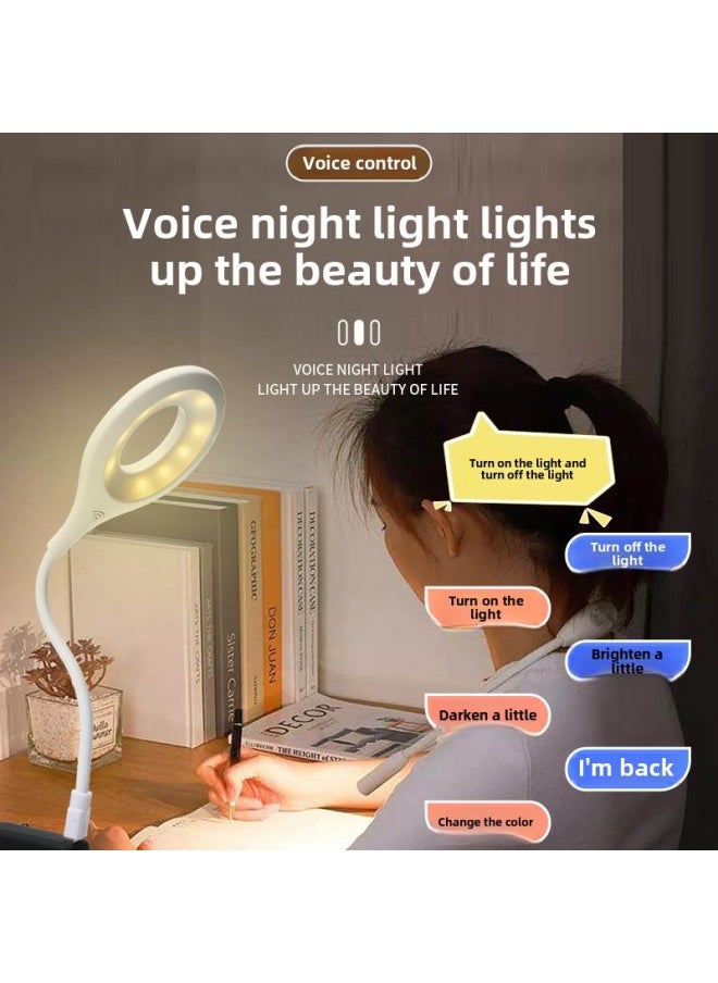 Generic - Explosions Voice Voice Control Night Light Smart USB Plug-in Voice Light Three-speed Adjustment Mini LED Small Desk Lamp Wholesale-Specifications:18 Lamp Beads - Image 1