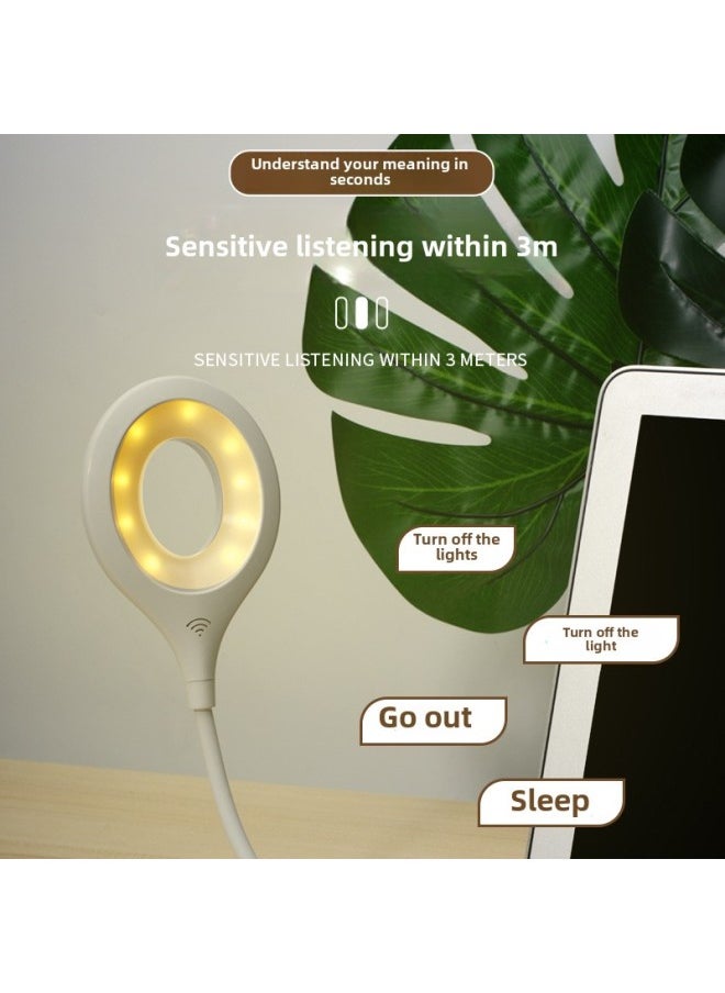 Generic - Explosions Voice Voice Control Night Light Smart USB Plug-in Voice Light Three-speed Adjustment Mini LED Small Desk Lamp Wholesale-Specifications:18 Lamp Beads - Image 1