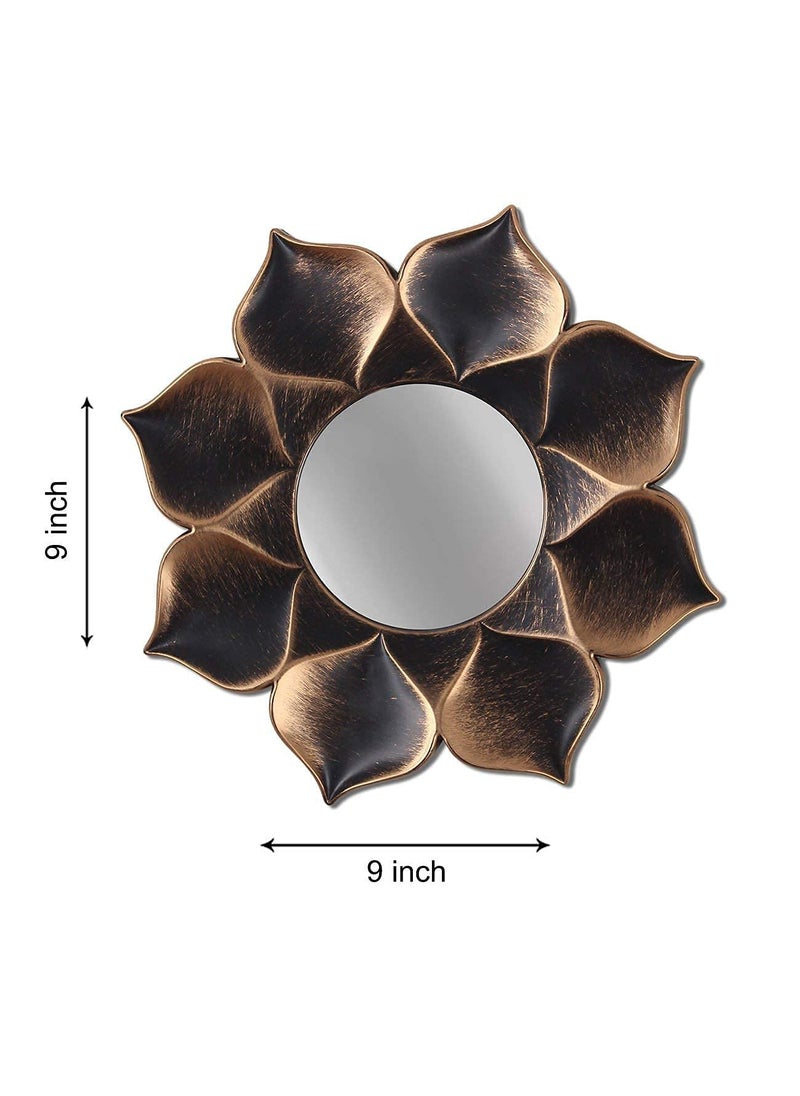 Art Street Art Street Lotus Petal Decorative Wall Mirror Set of 2, Wall Hanging Mirrors for Living Room Decoration (Size - 9 x 9 inch)  - Image 3
